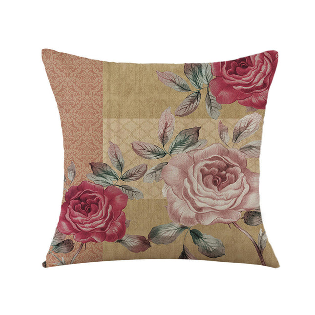 Vintage Flowers Decorative Throw Pillow Covers Flower Outdoor Cushion Covers for Sofa Home Decor