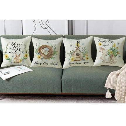 Pillow Cases Easter Bunny Decorative Throw Pillow Covers Outdoor Cushion Covers for Home Sofa Decor