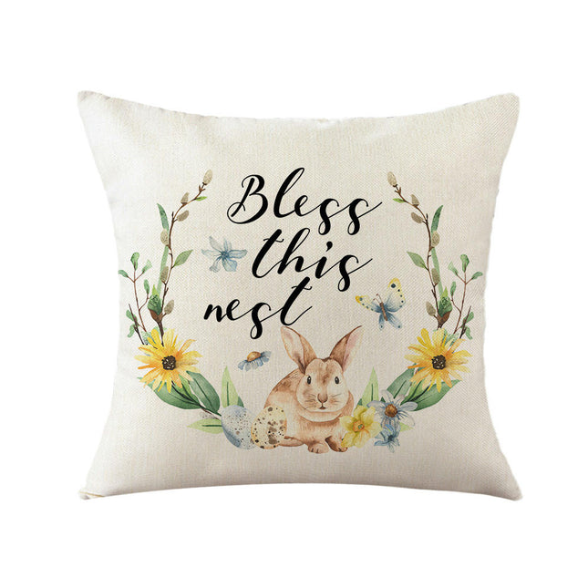 Pillow Cases Easter Bunny Decorative Throw Pillow Covers Outdoor Cushion Covers for Home Sofa Decor