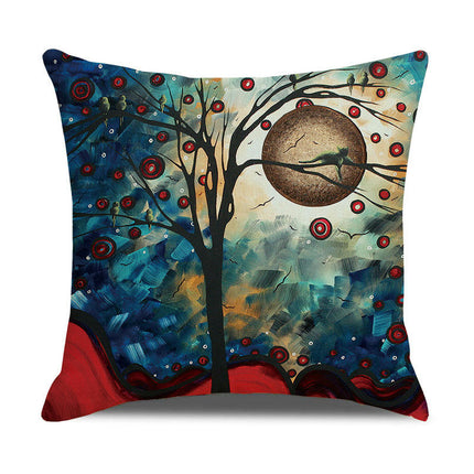 Pillow Cases Abstract Tree Pillow Cases Decorative Throw Pillow Covers Outdoor Cushion Covers for Home