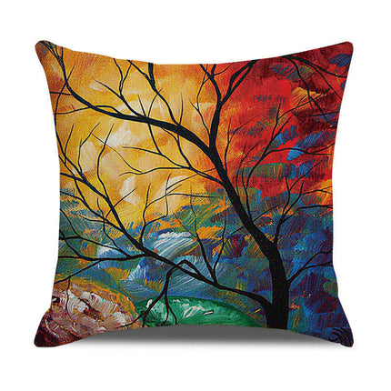 Pillow Cases Abstract Tree Pillow Cases Decorative Throw Pillow Covers Outdoor Cushion Covers for Home