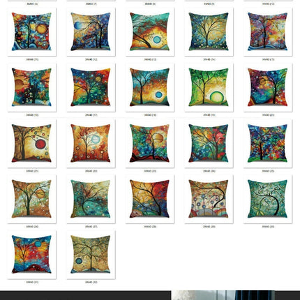 Pillow Cases Abstract Tree Pillow Cases Decorative Throw Pillow Covers Outdoor Cushion Covers for Home