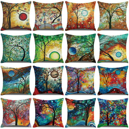 Pillow Cases Abstract Tree Pillow Cases Decorative Throw Pillow Covers Outdoor Cushion Covers for Home