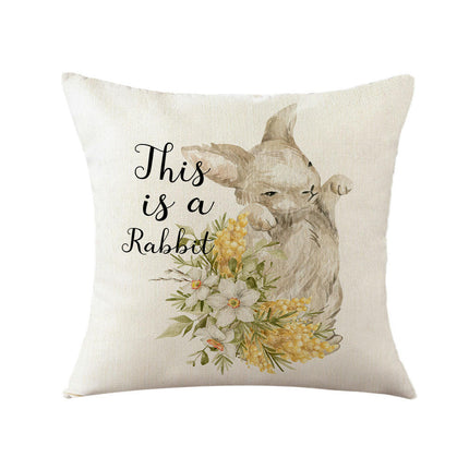 Pillow Cases Easter Bunny Decorative Throw Pillow Covers Outdoor Cushion Covers for Home Sofa Decor-A