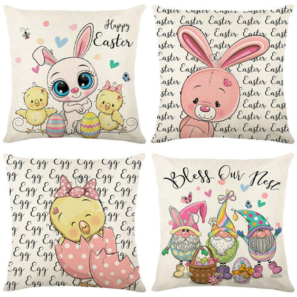 Pillow Cases Cartoon Bunny Decorative Throw Pillow Covers Outdoor Cushion Covers for Home Sofa Decor