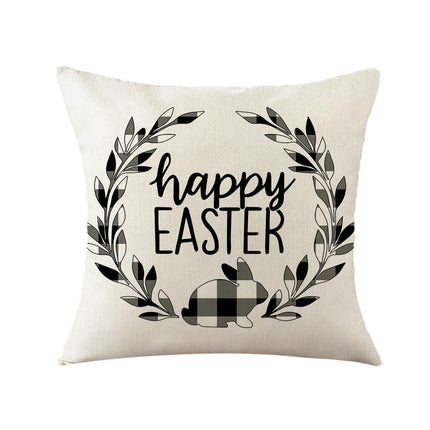 Soft Pillow Cases Easter Decorative Throw Pillow Covers Outdoor Cushion Covers for Home Sofa Decor-A