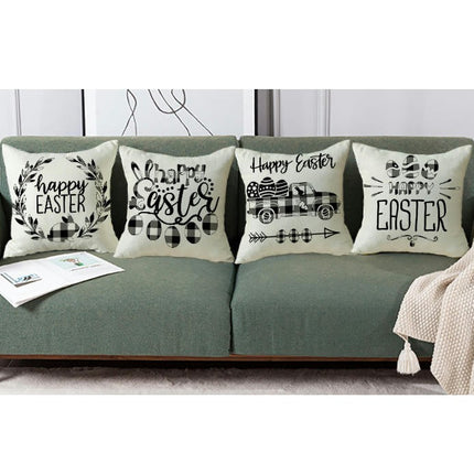 Soft Pillow Cases Easter Decorative Throw Pillow Covers Outdoor Cushion Covers for Home Sofa Decor-A