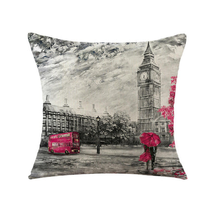 Linen Decorative Throw Pillow Covers Valentine's Day pillowcase Square Cushion Cover Pillowcase for Sofa