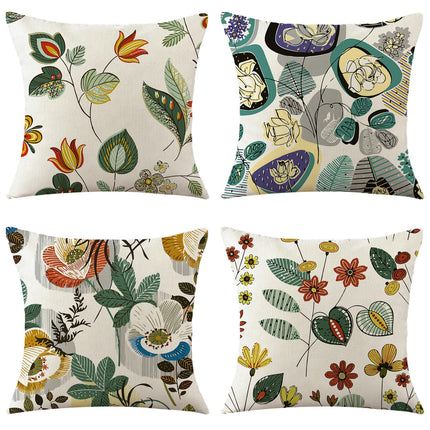 Decorative Throw Pillow Covers Plant pillowcase Square Cushion Cover for Home Sofa Outdoor Decor