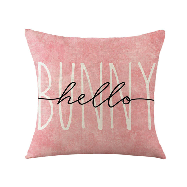 Pink Pillowcase Easter Decorative Throw Pillow Cover Square Pillow Covers For Home Living Room Sofa