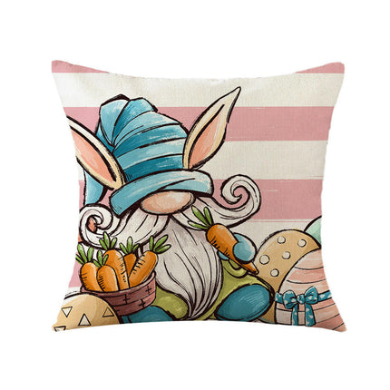 Pink Pillowcase Easter Decorative Throw Pillow Cover Square Pillow Covers For Home Living Room Sofa