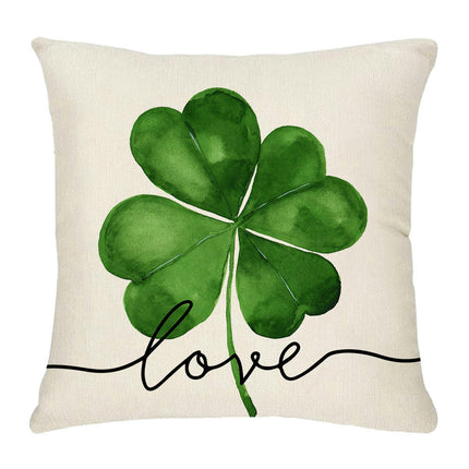 St. Patrick's Day Decorative Linen Throw Pillow Covers Square Soft Cushion Covers for Sofa