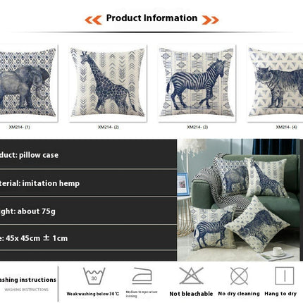 Animal Pillow Covers Soft Decorative Square Throw Pillowcases For All Season Living Room Bed And Sofa