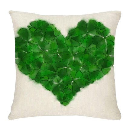 St. Patrick's Day Decorative Linen Throw Pillow Covers Square Soft Cushion Covers for Sofa