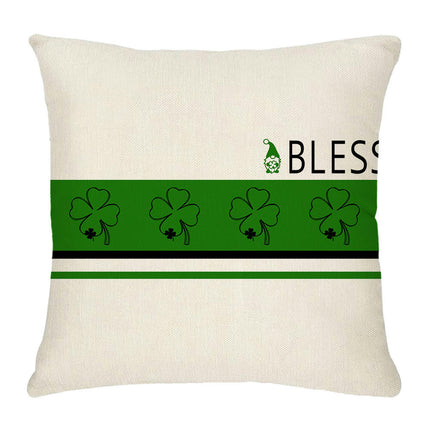 St. Patrick's Day Decorative Linen Throw Pillow Covers Square Soft Cushion Covers for Sofa