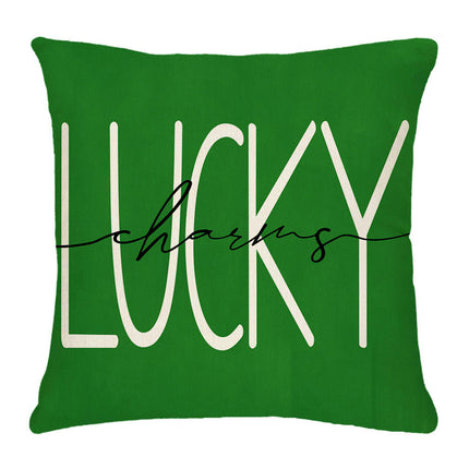 St. Patrick's Day Decorative Linen Throw Pillow Covers Square Soft Cushion Covers for Sofa