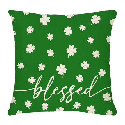 St. Patrick's Day Decorative Linen Throw Pillow Covers Square Soft Cushion Covers for Sofa