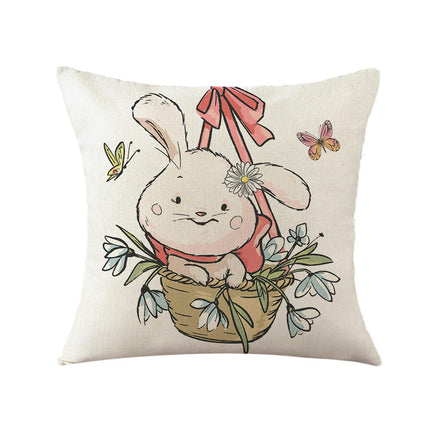 Easter Pillow Covers Bunny Decorations Throw Pillows Cover Holiday Cushion Cases for Sofa Home Decor