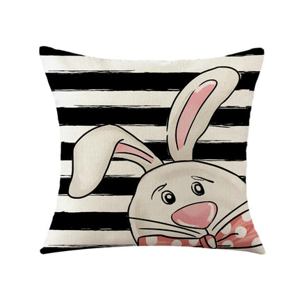 Easter Pillow Covers Bunny Decorations Throw Pillows Cover Holiday Cushion Cases for Sofa Home Decor-A