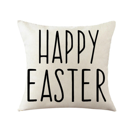 Easter Pillow Covers Bunny Decorations Throw Pillows Cover Holiday Cushion Cases for Sofa Home Decor-A