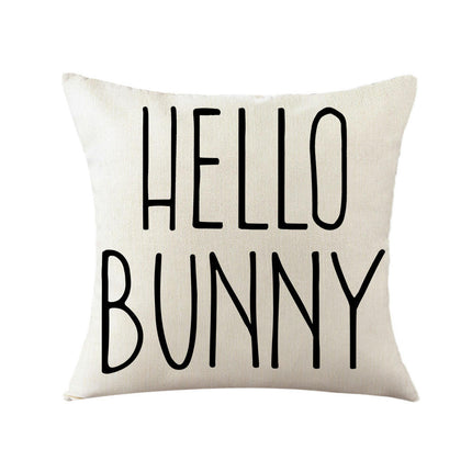 Easter Pillow Covers Bunny Decorations Throw Pillows Cover Holiday Cushion Cases for Sofa Home Decor-A