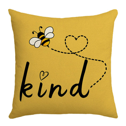 Summer Bee Throw Pillow Covers Sunflower Pillows Case,Cushion Covers for Sofa Home Decor