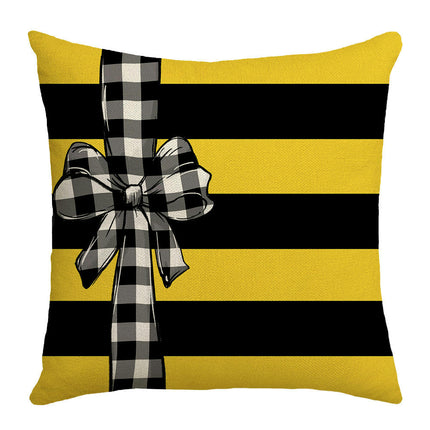 Summer Bee Throw Pillow Covers Sunflower Pillows Case,Cushion Covers for Sofa Home Decor