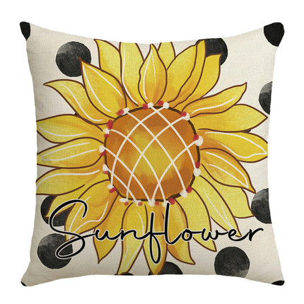 Summer Bee Throw Pillow Covers Sunflower Pillows Case,Cushion Covers for Sofa Home Decor