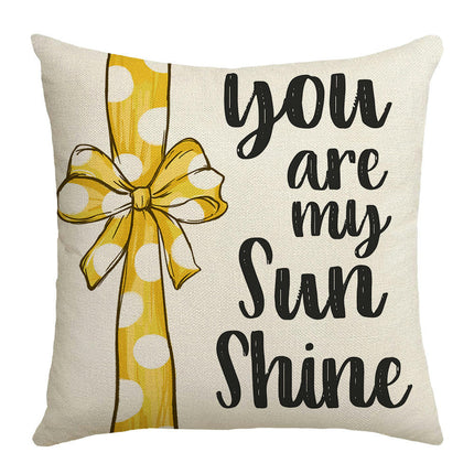 Summer Bee Throw Pillow Covers Sunflower Pillows Case,Cushion Covers for Sofa Home Decor