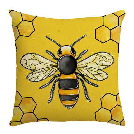 Summer Bee Throw Pillow Covers Sunflower Pillows Case,Cushion Covers for Sofa Home Decor