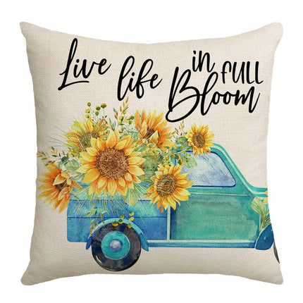 Summer Soft Throw Pillow Covers Sunflower Pillows Case,Cushion Covers for Sofa Home Decor