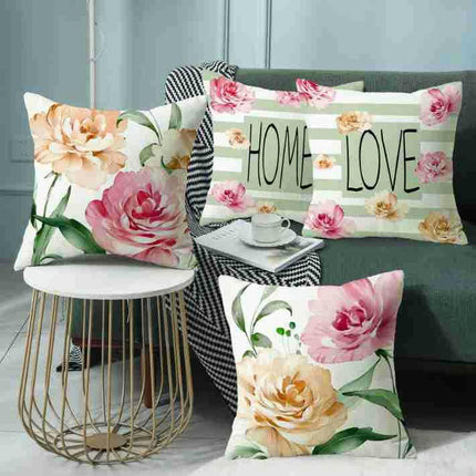 Flower Letters Throw Pillow Covers Soft Pillows Case,Cushion Covers for Sofa Home Decor