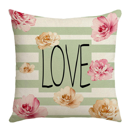 Flower Letters Throw Pillow Covers Soft Pillows Case,Cushion Covers for Sofa Home Decor