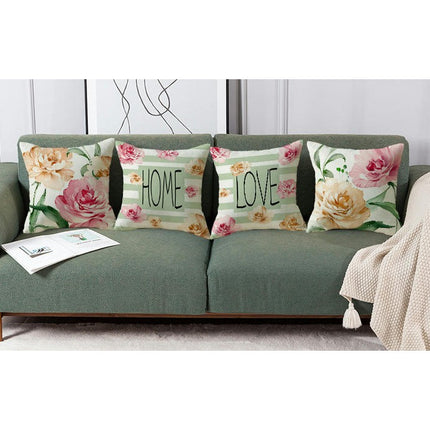 Flower Letters Throw Pillow Covers Soft Pillows Case,Cushion Covers for Sofa Home Decor