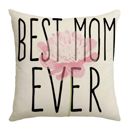 Mother's Day Decorative Throw Pillow Covers Best Mom Cushion Cases Pillow Covers for Couch Sofa Bed