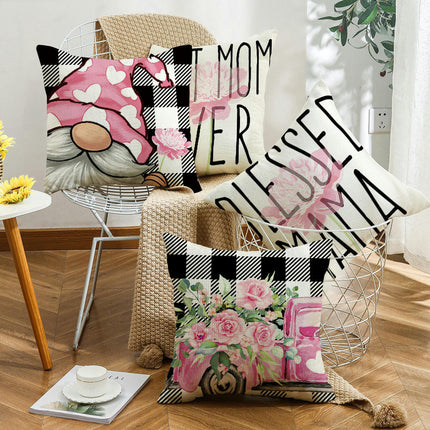 Mother's Day Decorative Throw Pillow Covers Best Mom Cushion Cases Pillow Covers for Couch Sofa Bed