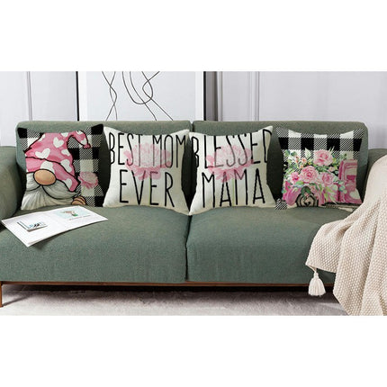 Mother's Day Decorative Throw Pillow Covers Best Mom Cushion Cases Pillow Covers for Couch Sofa Bed