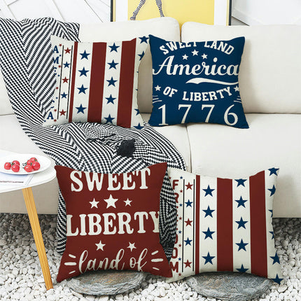 Independence Day Throw Pillow Covers Home Decor USA Flag Pillow Cases Decorative for Bed Sofa