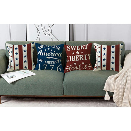 Independence Day Throw Pillow Covers Home Decor USA Flag Pillow Cases Decorative for Bed Sofa