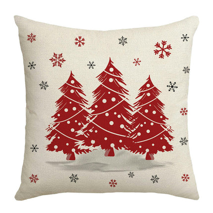 Christmas Pillow Covers Red Christmas Home Snow Throw Pillow Covers Outdoor Couch Sofa Cushion Covers