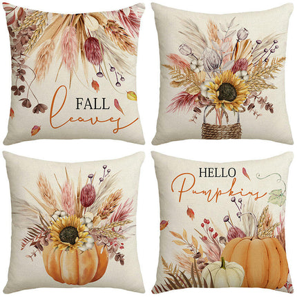 Thanksgiving Fall Throw Pillow Covers Hello Pumpkin Throw Pillows Case Cushion Covers Decor for Home