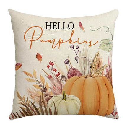 Thanksgiving Fall Throw Pillow Covers Hello Pumpkin Throw Pillows Case Cushion Covers Decor for Home