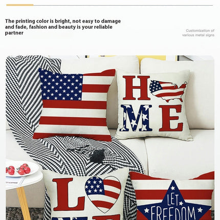 American Flag Throw Pillow Covers Soft Pillow Covers Cushion Covers Outdoor Sofa Home Decorations