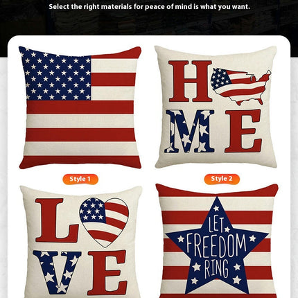 American Flag Throw Pillow Covers Soft Pillow Covers Cushion Covers Outdoor Sofa Home Decorations