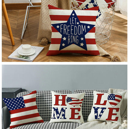 American Flag Throw Pillow Covers Soft Pillow Covers Cushion Covers Outdoor Sofa Home Decorations