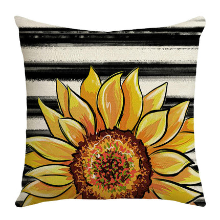 Sunflower Throw Pillow Covers Bee Pillow Covers Cushion Covers For Outdoor Sofa Home Decorations