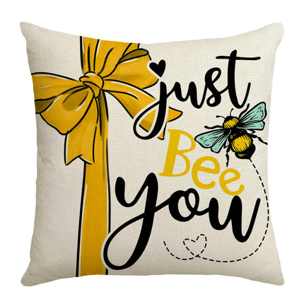 Sunflower Throw Pillow Covers Bee Pillow Covers Cushion Covers For Outdoor Sofa Home Decorations