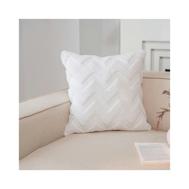 Decorative Throw Pillow Covers Soft Plush Cushion Case with Zipper Pillowcase for Home Living Room