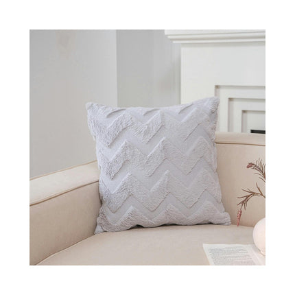 Decorative Throw Pillow Covers Soft Plush Cushion Case with Zipper Pillowcase for Home Living Room