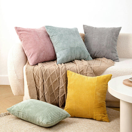 Corduroy Soft Decorative Square Throw Pillow Covers Cushion Cases Pillow Cases for Couch Sofa Bedroom